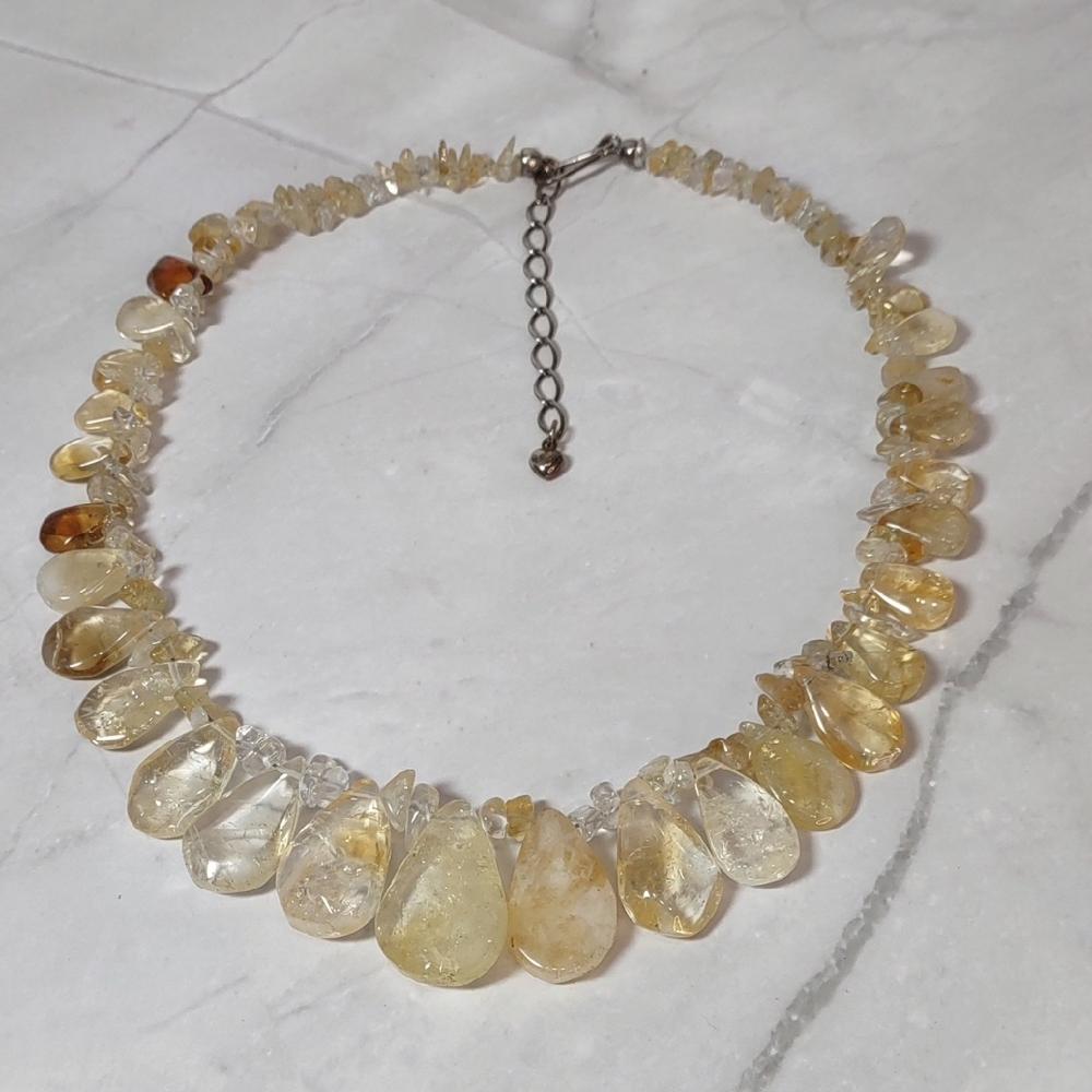 Jay King Lemon Quartz Teardrop Necklace